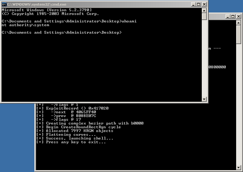 Admin Level shell, Image by Exploit-db